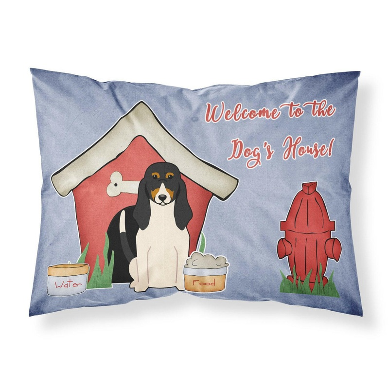 Dog House Collection Swiss Hound Fabric Standard Pillowcase  Artistic Decorative Front, White Back BB2798PILLOWCASE