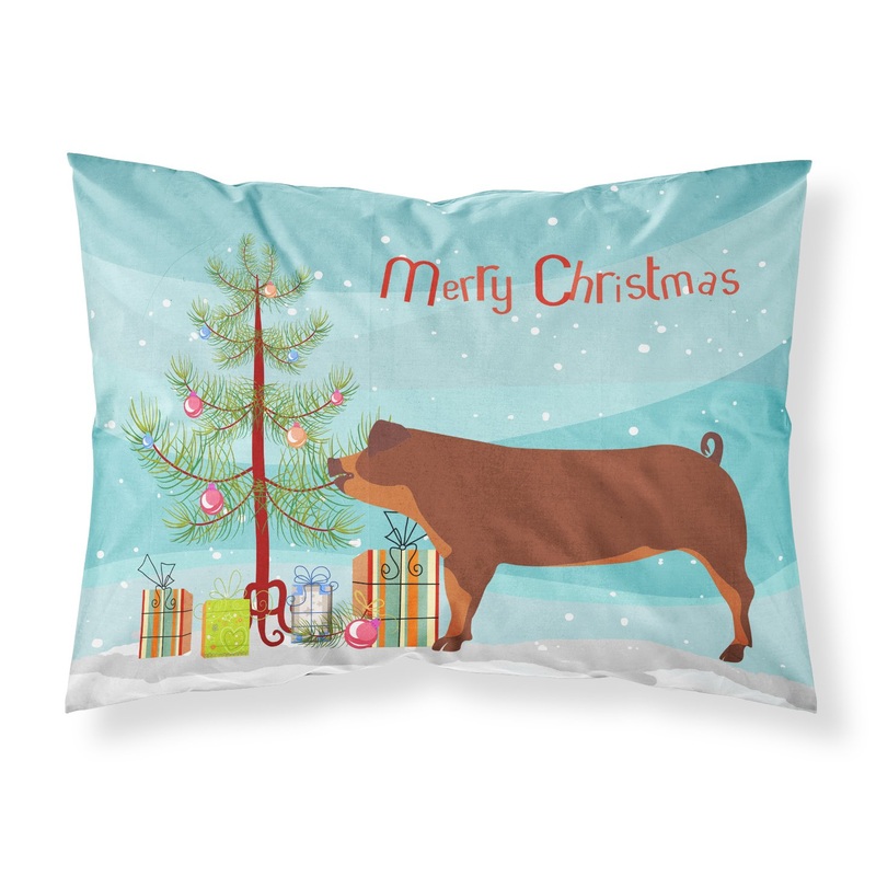 Duroc Pig Christmas Fabric Standard Pillowcase  Artistic Decorative Front, White Back BB9309PILLOWCASE