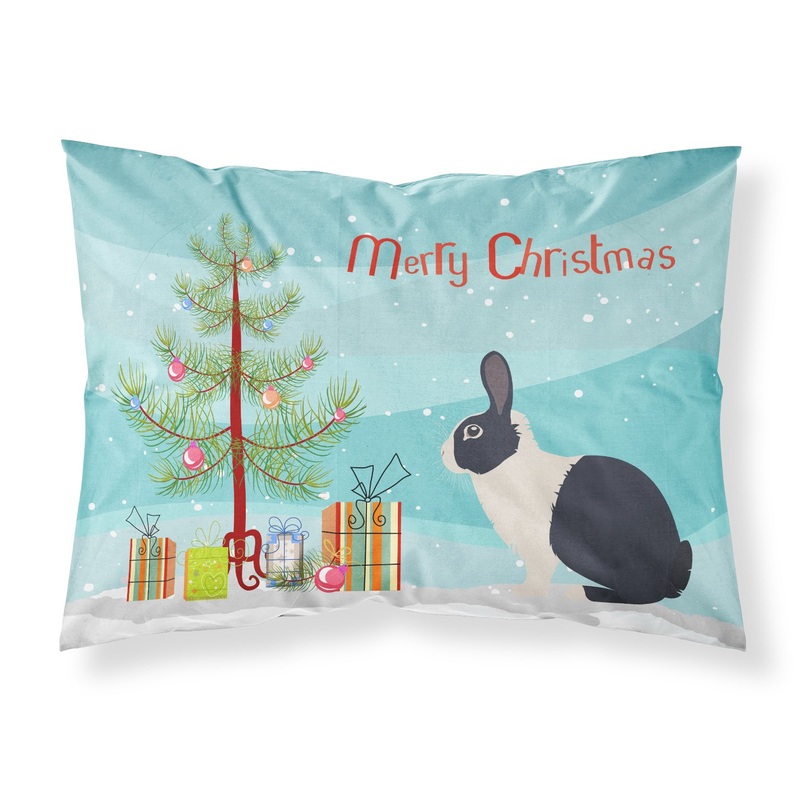 Dutch Rabbit Christmas Fabric Standard Pillowcase  Artistic Decorative Front, White Back BB9325PILLOWCASE