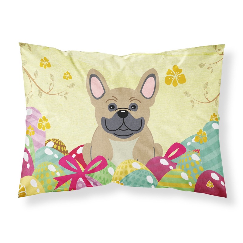 Easter Eggs French Bulldog Cream Fabric Standard Pillowcase  Artistic Decorative Front, White Back BB6010PILLOWCASE