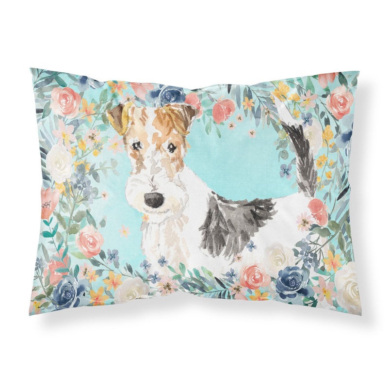 Fox Terrier  Standard Pillowcase  Artistic Decorative Front, White Back CK3402PILLOWCASE
