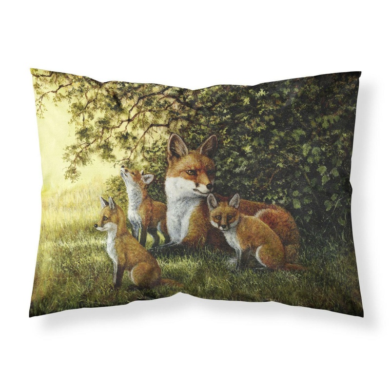 Foxes Resitng under the Tree Fabric Standard Pillowcase  Artistic Decorative Front, White Back BDBA0382PILLOWCASE
