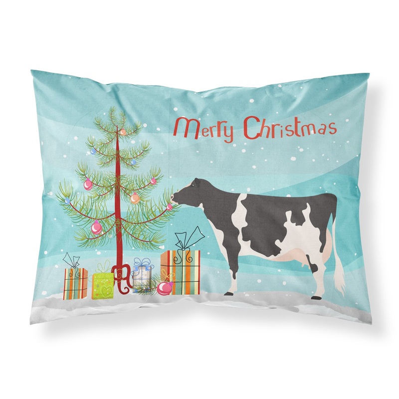 Holstein Cow Christmas Fabric Standard Pillowcase  Artistic Decorative Front, White Back BB9189PILLOWCASE