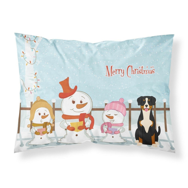 Merry Christmas Carolers Entlebucher Fabric Standard Pillowcase  Artistic Decorative Front, White Back BB2369PILLOWCASE