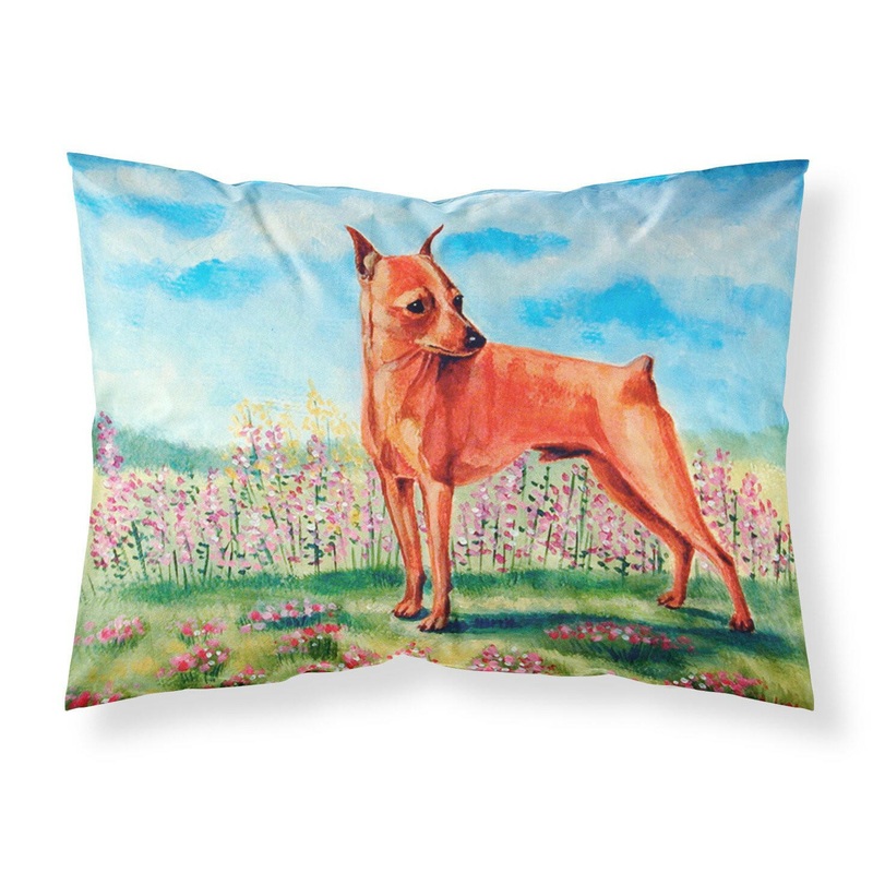 Min Pin Standard Pillowcases  Artistic Decorative Front, Crisp White Back