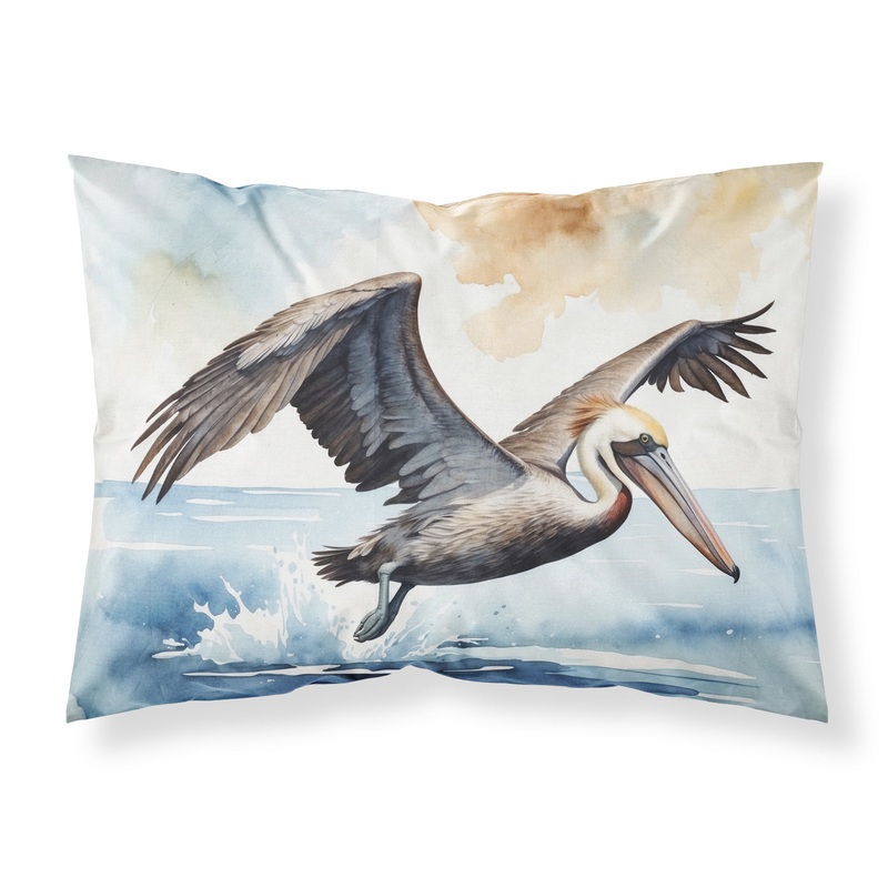 Pelican Diving Standard Pillowcase  Artistic Decorative Front, White Back