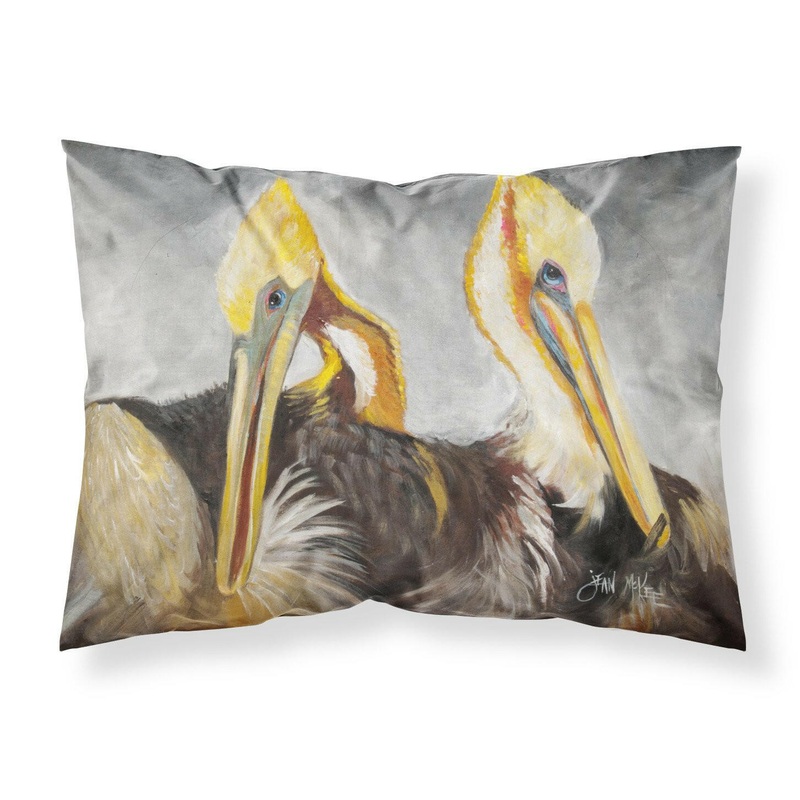 Pelicans Preening Fabric Standard Pillowcase  Artistic Decorative Front, White Back JMK1025PILLOWCASE