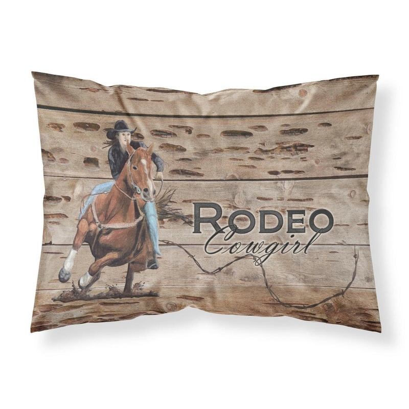 Rodeo Cowgirl Barrel Racer Standard Pillowcases  Artistic Decorative Front, Crisp White Back SB3055PILLOWCASE