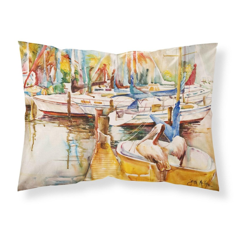 Sailboat  with Pelican Golden Days Fabric Standard Pillowcase  Artistic Decorative Front, White Back JMK1042PILLOWCASE