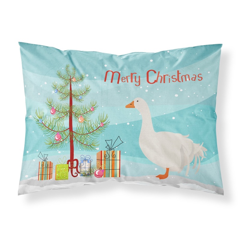 Sebastopol Goose Christmas Fabric Standard Pillowcase  Artistic Decorative Front, White Back BB9269PILLOWCASE
