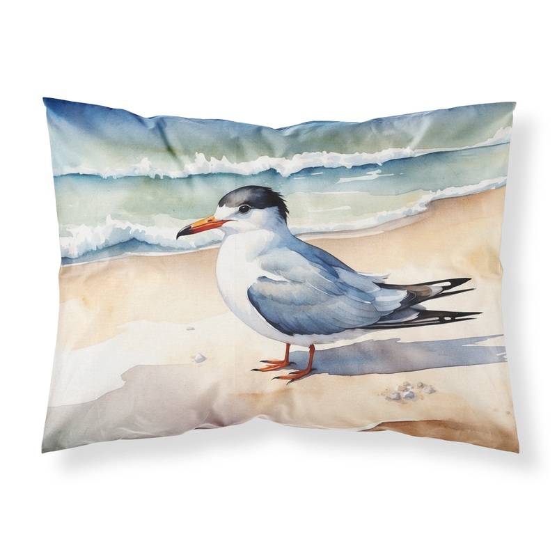 Tern Resting Standard Pillowcase  Artistic Decorative Front, White Back