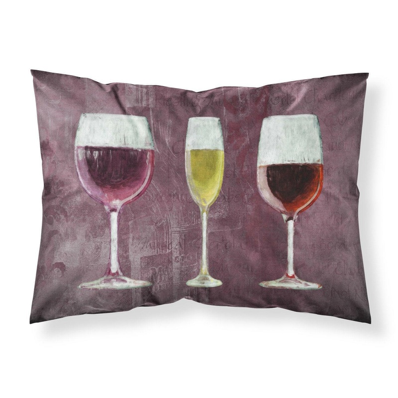 Three Glasses of Wine Purple Standard Pillowcases  Artistic Decorative Front, Crisp White Back SB3073PILLOWCASE