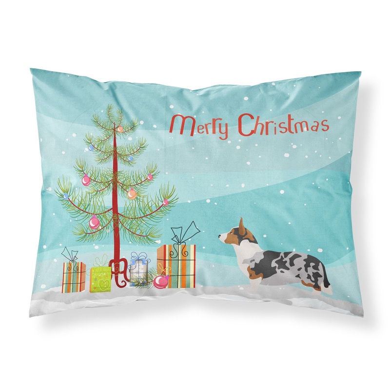 Welsh Corgi Cardigan Christmas Fabric Standard Pillowcase  Artistic Decorative Front, White Back BB8475PILLOWCASE