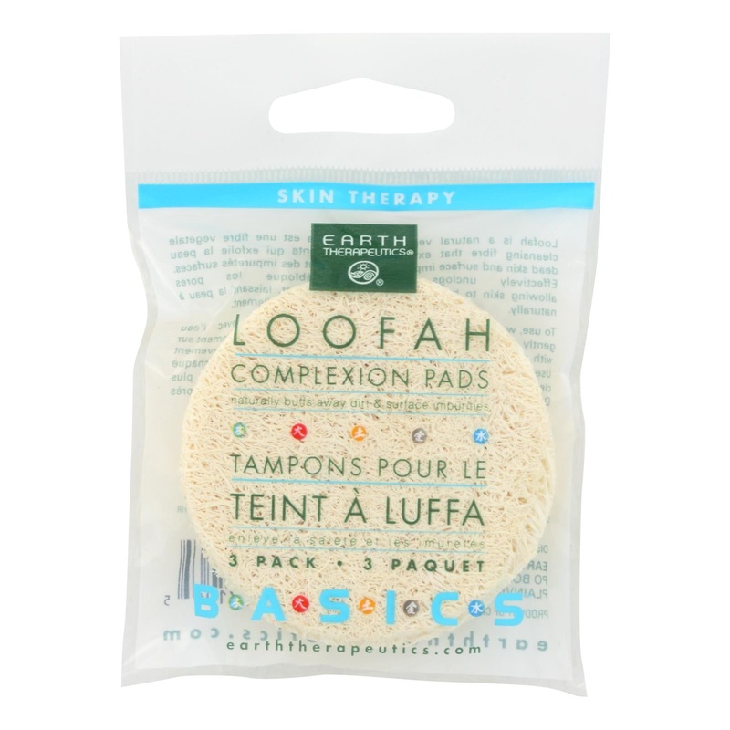 Earth Therapeutics Exfoliating & Smoothing Loofah Pads - Pack of 3