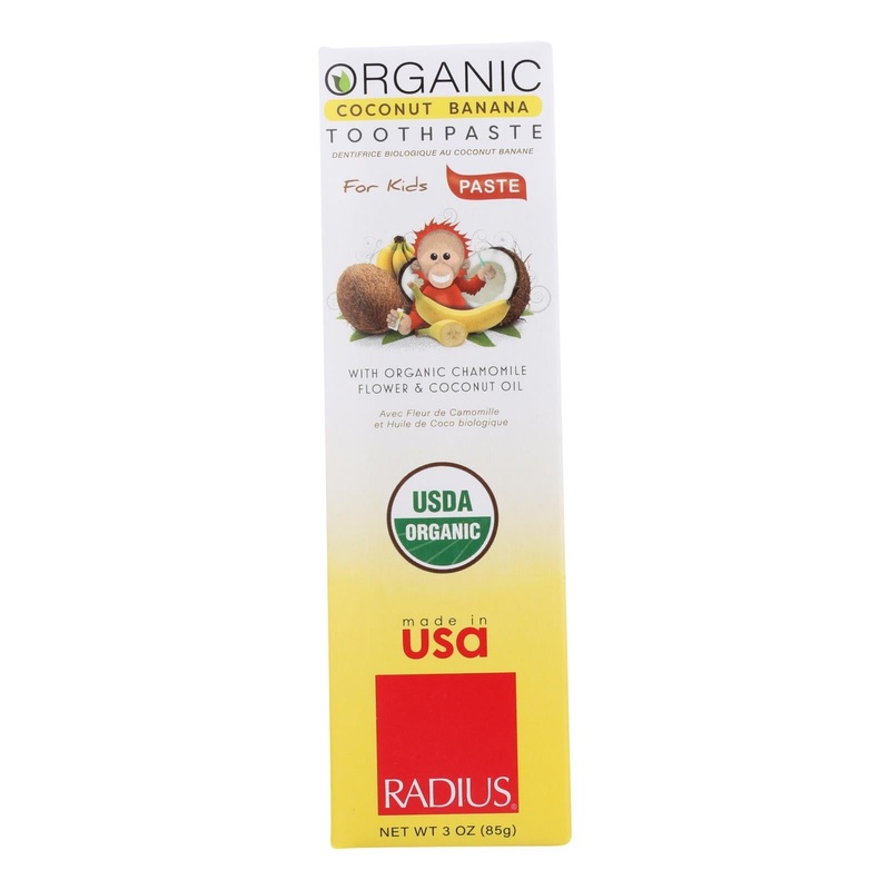 Radius Coconut Banana Chamomile & Coconut Oil Toothpaste - 3 Oz.