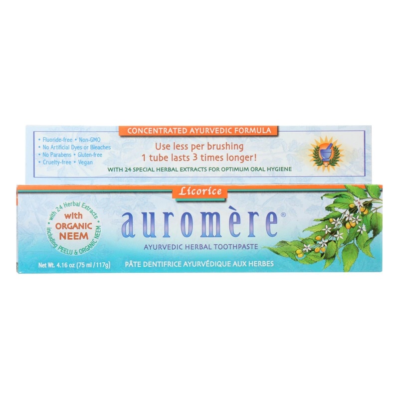 Auromere Licorice Toothpaste (4.16 Oz.): Nature's Breath Freshener for Healthy Teeth