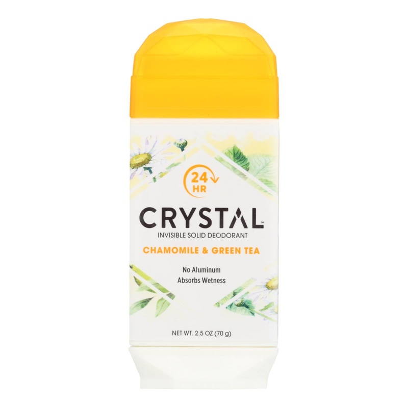 Crystal Invisible Solid Deodorant, Chamomile and Green Tea, 2.5 Oz.