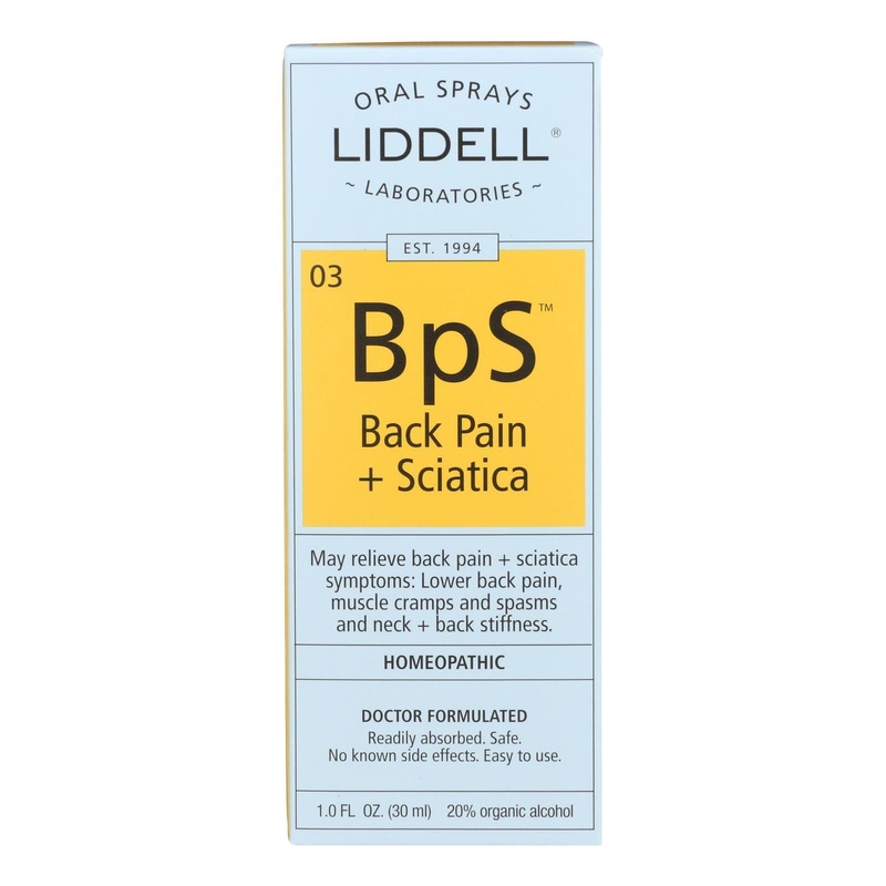Liddell Homeopathic Back Pain Sciatica Relief Liquid, 1 Fl Oz
