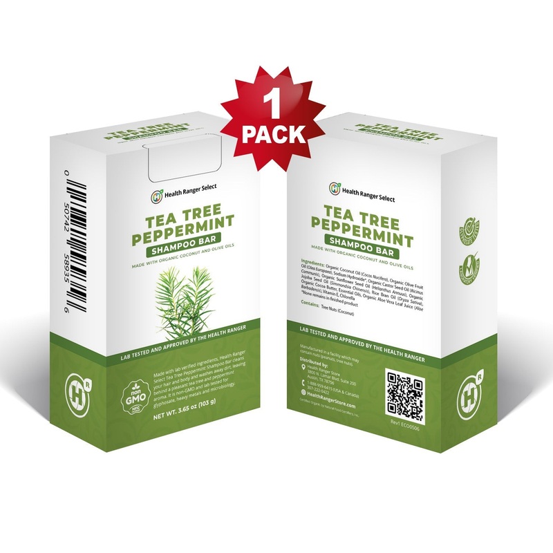 Organic Tea Tree Peppermint Shampoo Bar 3.65 oz (103g)