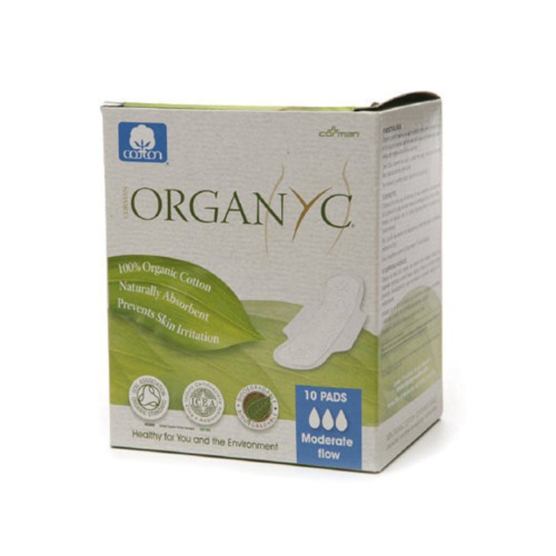 Organyc Moderate Flow Winged Pads (Pack of 10)