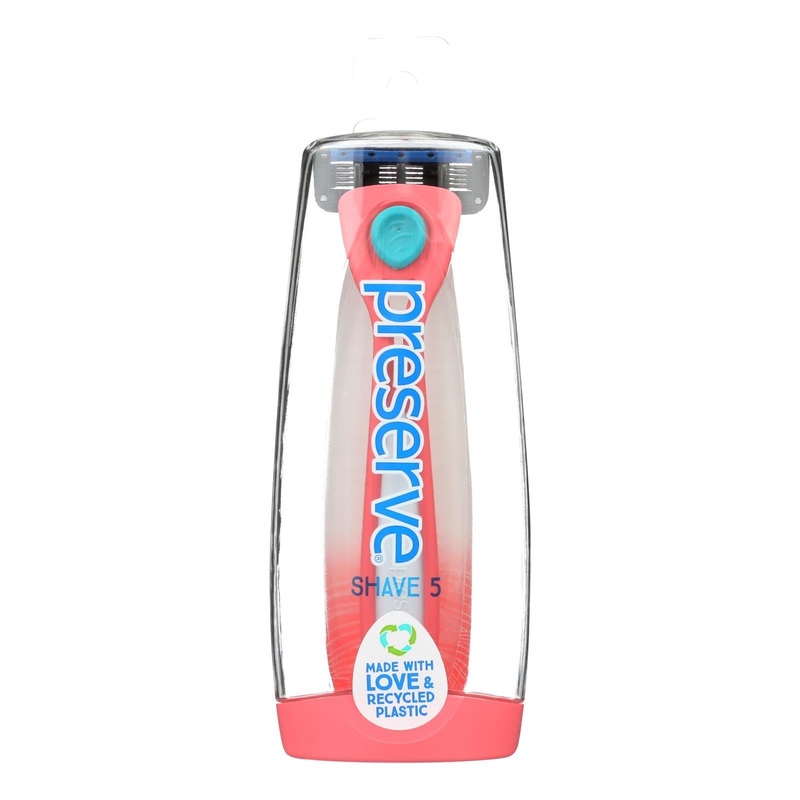 Preserve Shave 5 Razor System: Comfort-Grip Handle - 6 Assorted Colors