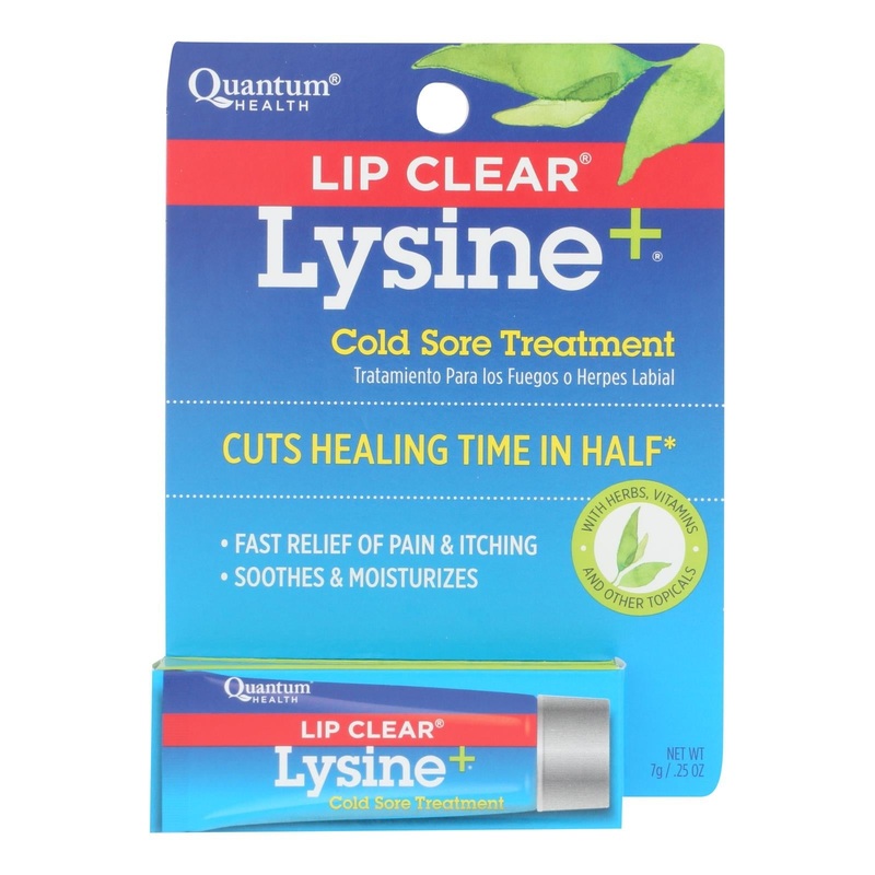Quantum Lipclear Lysine + Cold Sore Treatment: Natural Relief for Lippen Soreness - 0.25 Oz