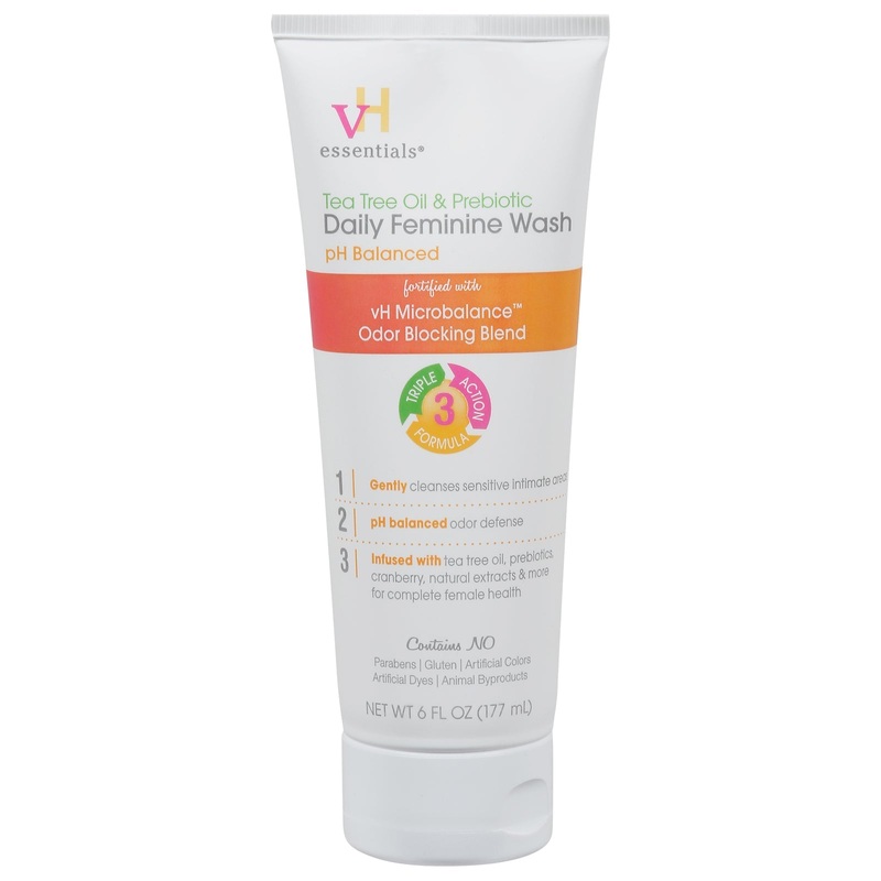Vh-Essentials pH-Balanced Feminine Wash: Tea Tree Oil & Prebiotics for Odor Control & Hygiene