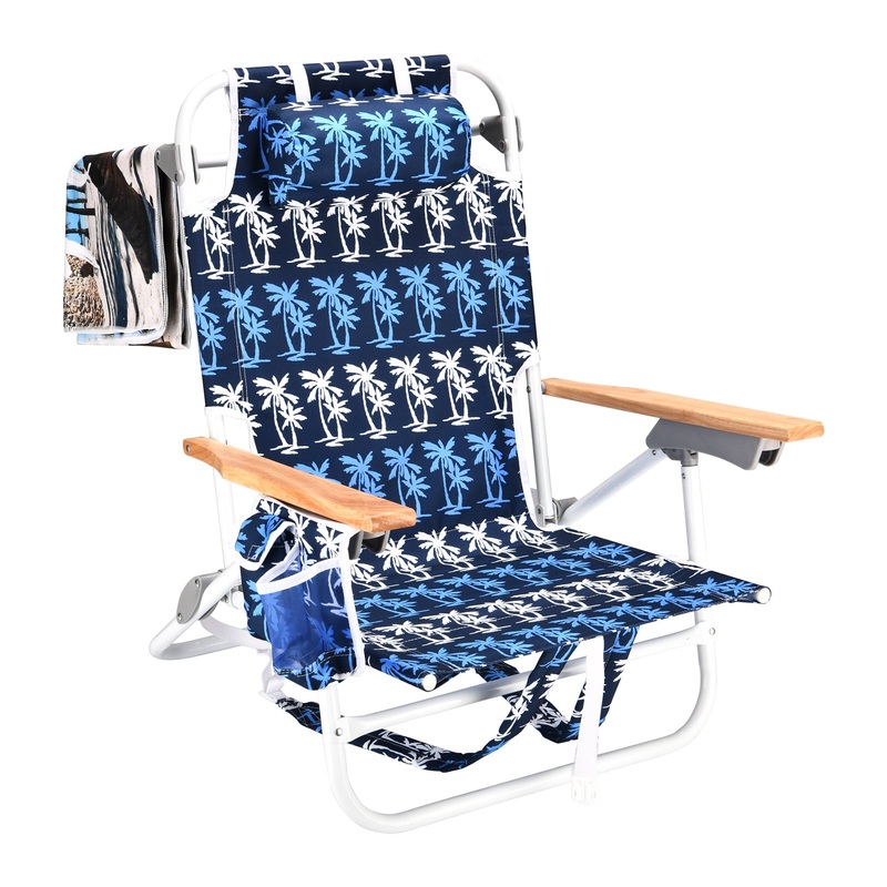 1PCS Backpack Beach Chairs for Adults Beach towel backpack beach chairs for adults 5 position chair with pouch folding lightweight positions back pack 13 inch high