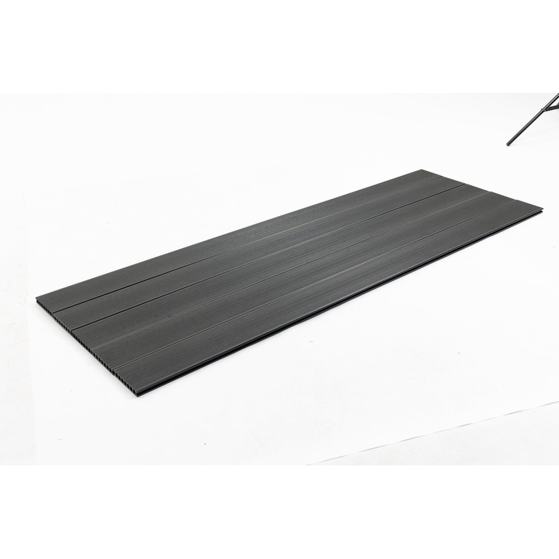 Embossing Composite Decking Boards, Wood Plastic composite Decorative Floor, Brown. 86.61 inches(L)x 5.83 inches(W)x 0.91 inches(T), five-piece set, Black