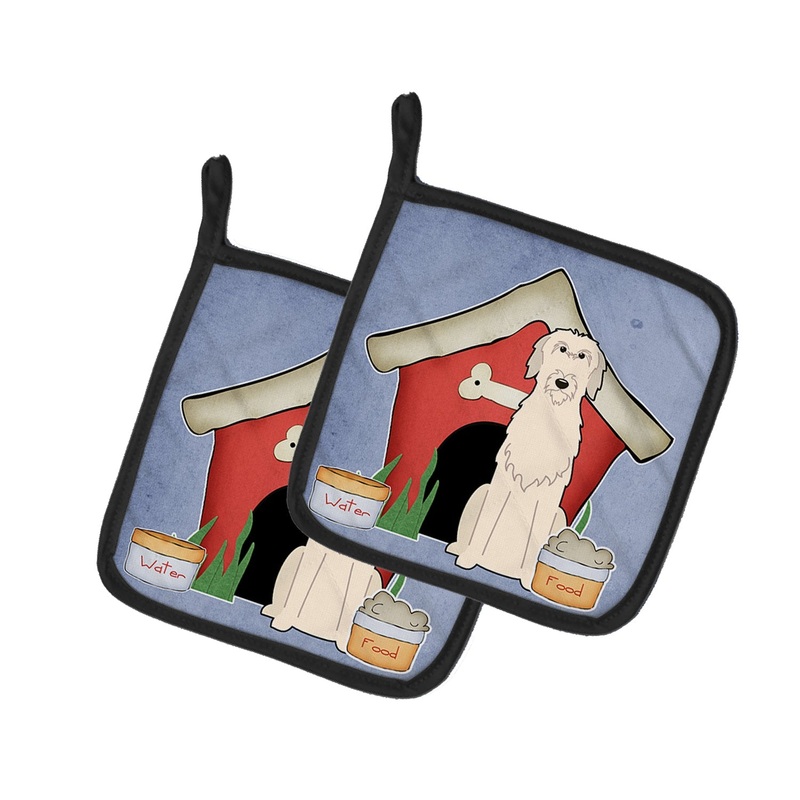 Dog House Collection Irish Wolfhound Pot Holders - Set of 2 - Heat-Resistant Kitchen Essentials