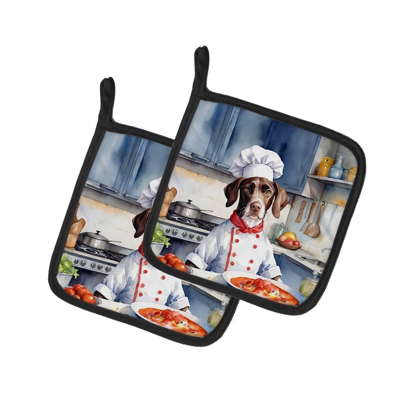 Pointer The Chef Pot Holders - Set of 2 Decorative Kitchen Helpers | Made in the USA