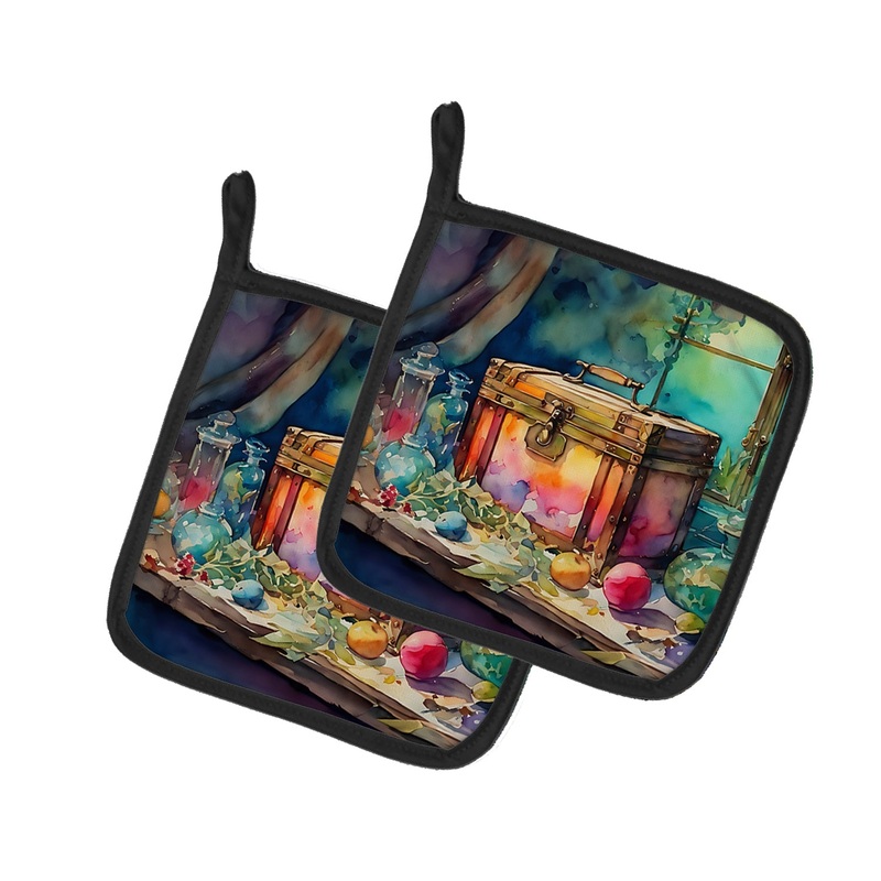 Treasure Chest Pot Holders - Set of 2 Decorative Kitchen Helpers | Made in the USA