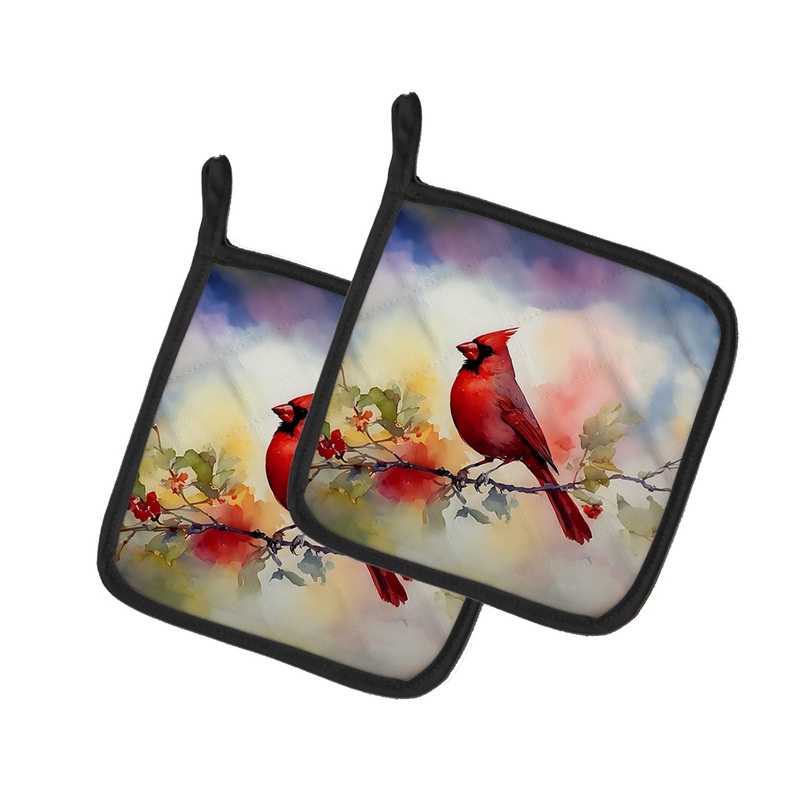 Cardinal Pot Holders - Set of 2 Decorative Kitchen Helpers | Made in the USA