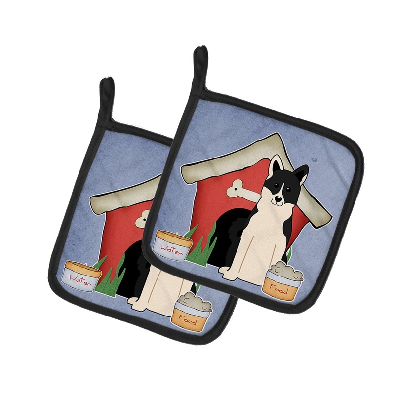 Dog House Collection Russo-European Laika Spitz Pot Holders - Set of 2 - Heat-Resistant Kitchen Essentials