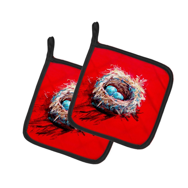 Egg-Stra Special Bird Nest Pot Holders - Set of 2 Decorative Kitchen Helpers | Made in the USA