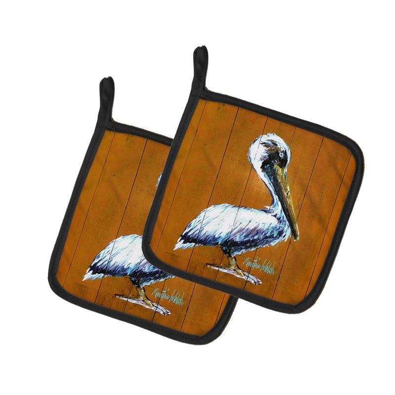Hangin In Pelican Pot Holders - Set of 2 Decorative Kitchen Helpers | Made in the USA