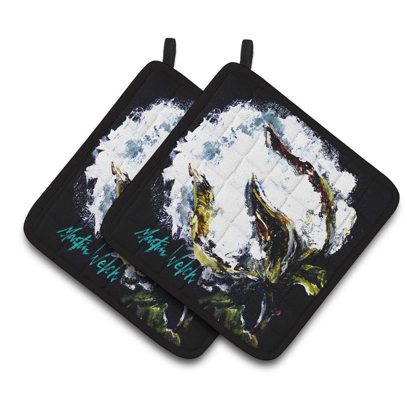 That Boll Cotton Pot Holders - Set of 2 Decorative Kitchen Helpers | Made in the USA MW1353PTHD
