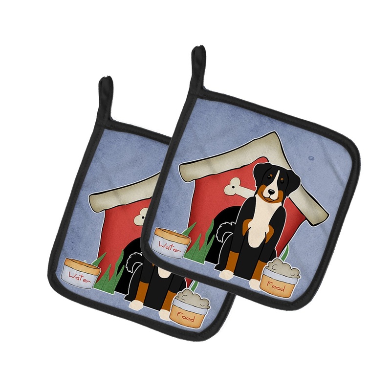 Dog House Collection Appenzeller Sennenhund Pot Holders - Set of 2 - Heat-Resistant Kitchen Essentials