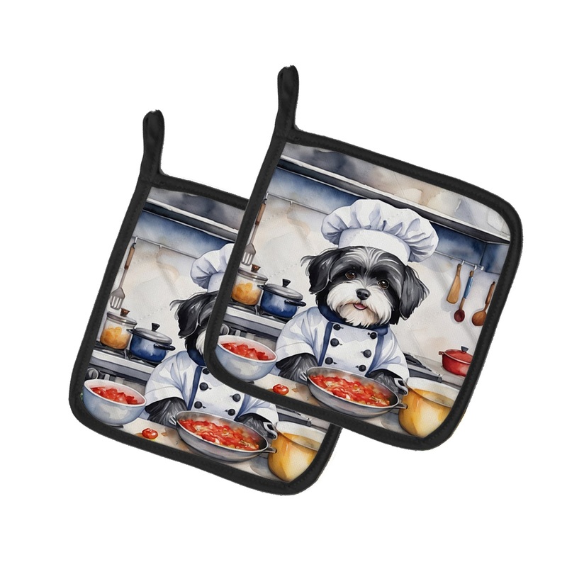 Havanese The Chef Pot Holders - Set of 2 Decorative Kitchen Helpers | Made in the USA