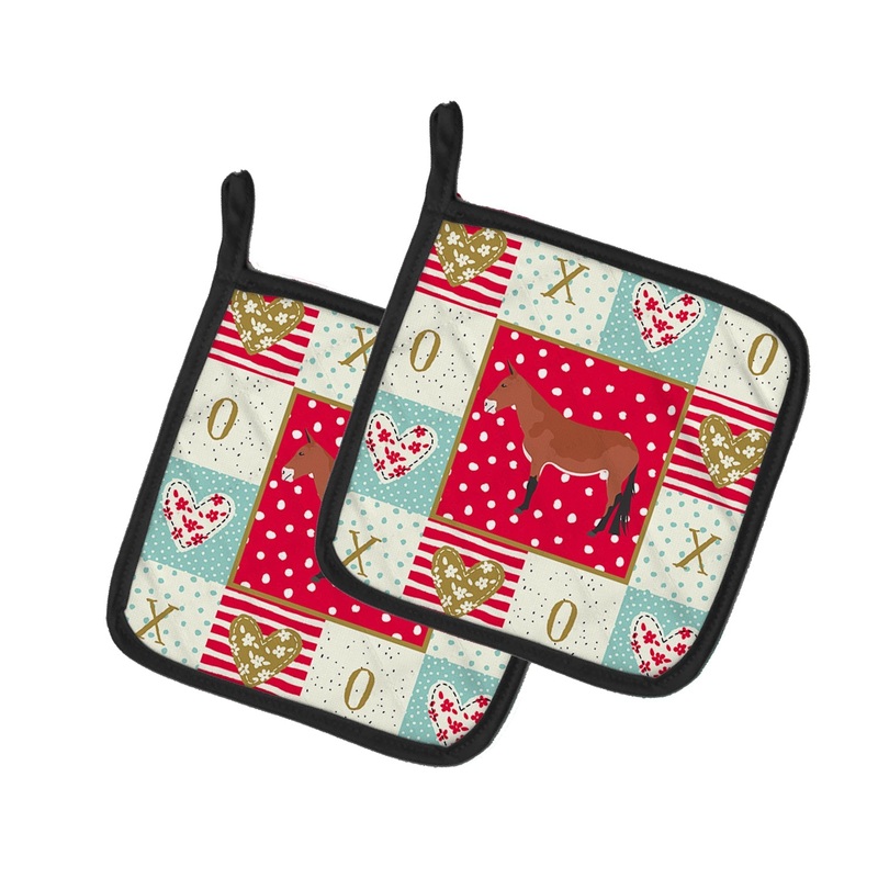 Mule Love Pot Holders - Set of 2 - Heat-Resistant Kitchen Essentials CK5272PTHD