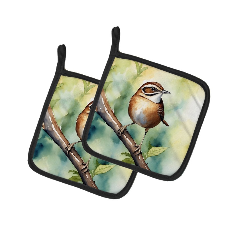 South Carolina Wren Pot Holders - Set of 2 Decorative Kitchen Helpers | Made in the USA