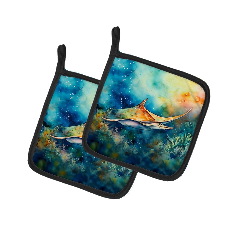Sting Ray Pot Holders - Set of 2 Decorative Kitchen Helpers | Made in the USA