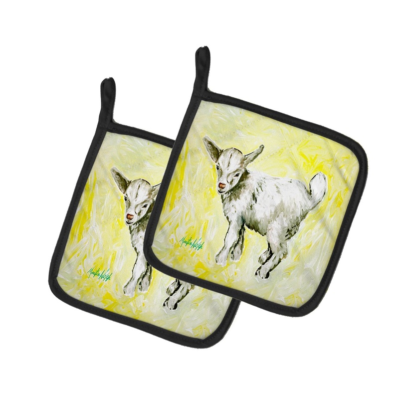 Billy The Kid Goat Pot Holders - Set of 2 Decorative Kitchen Helpers | Made in the USA