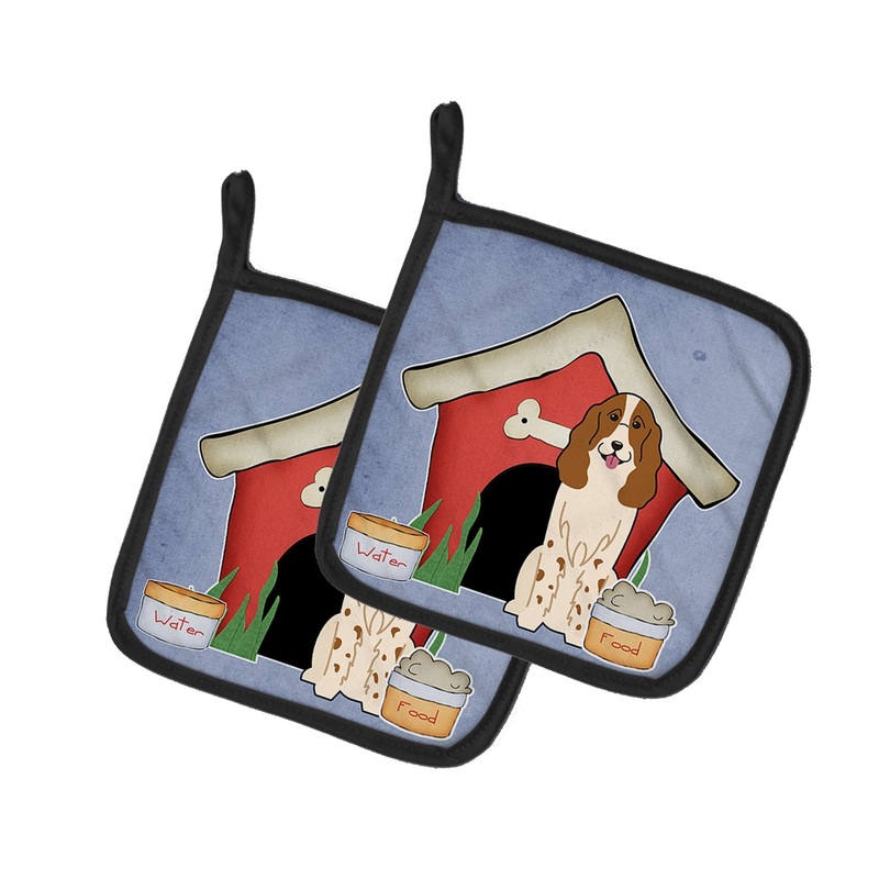 Dog House Collection Russian Spaniel Pot Holders - Set of 2 - Heat-Resistant Kitchen Essentials