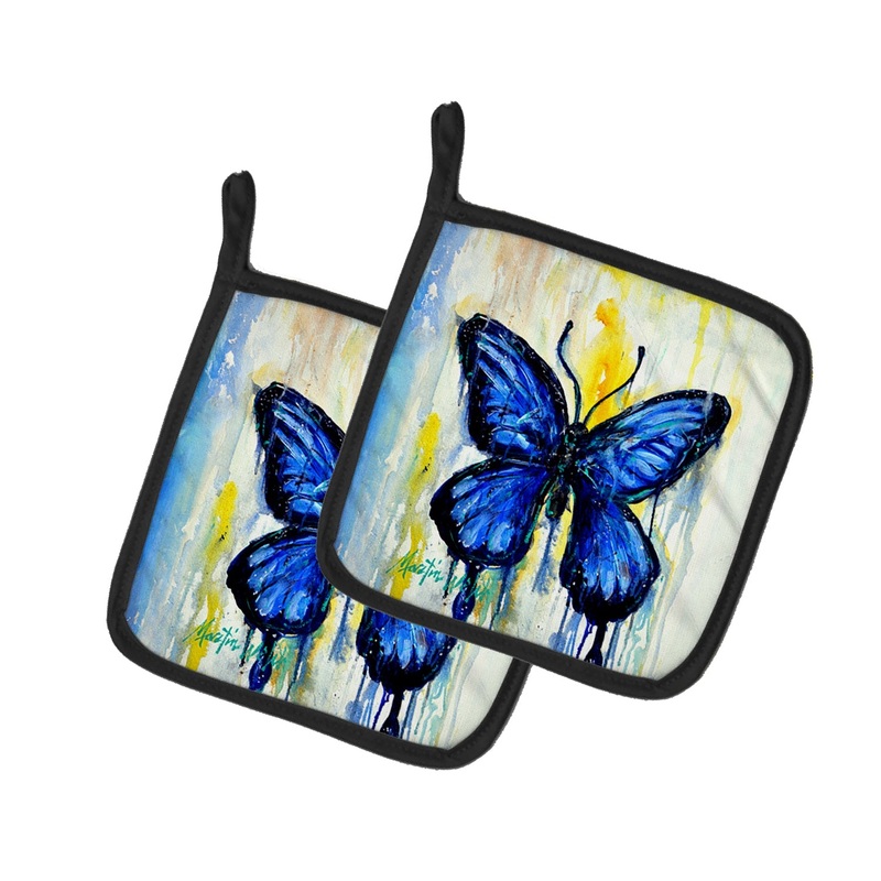 Flutter Butterfly Pot Holders - Set of 2 Decorative Kitchen Helpers | Made in the USA
