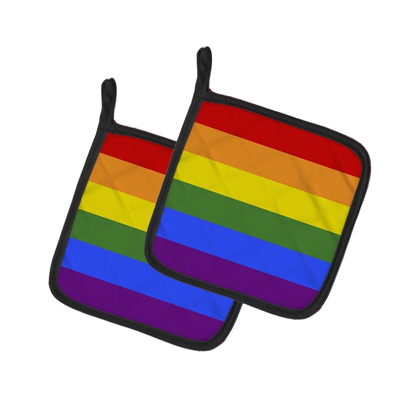 Gay Pride Pot Holders - Set of 2 - Heat-Resistant Kitchen Essentials