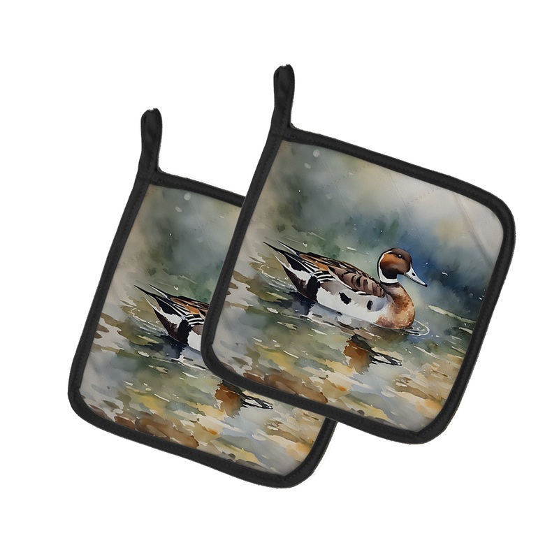 Northern Pintail Pot Holders - Set of 2 Decorative Kitchen Helpers | Made in the USA