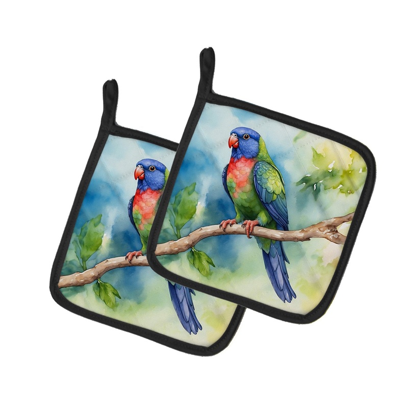 Pionus Pot Holders - Set of 2 Decorative Kitchen Helpers | Made in the USA