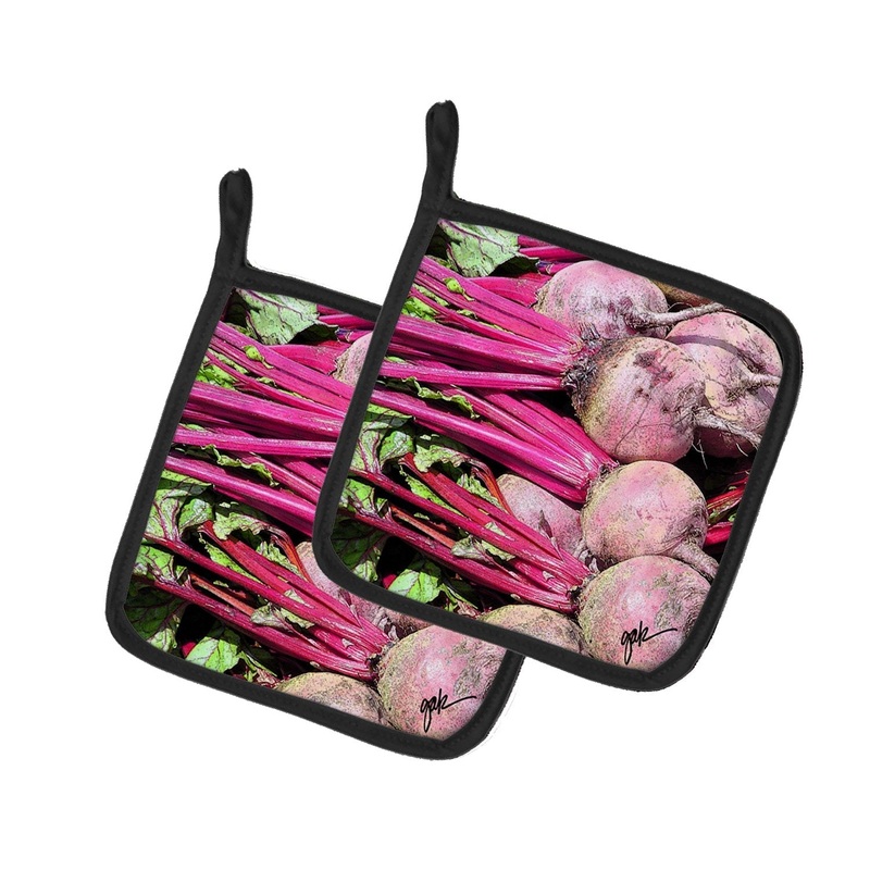 Beets by Gary Kwiatek Pot Holders - Set of 2 Decorative Kitchen Helpers | Made in the USA
