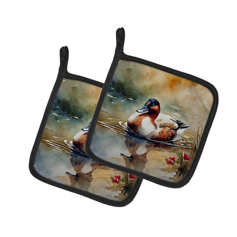 Canvasback Pot Holders - Set of 2 Decorative Kitchen Helpers | Made in the USA